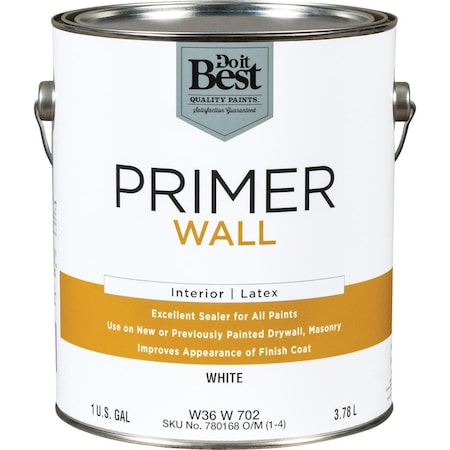 All-Source Interior Latex Wall Primer, White, 1 Gal. W36W00702-16